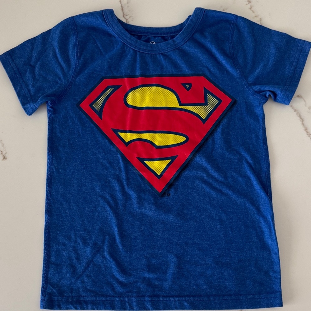 DC Justice League Blue Superman T-Shirt boys size 5